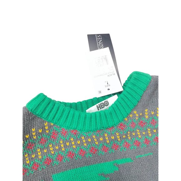 Game Of Thrones Official Mesn Green Cotton Xmas Green Sweater Sz L SKU 9540 - Picture 5 of 10